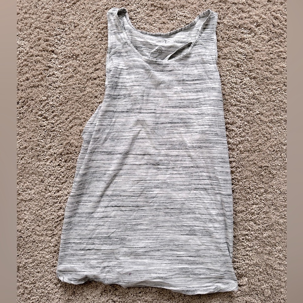Lululemon gray cotton tank top with back tie
